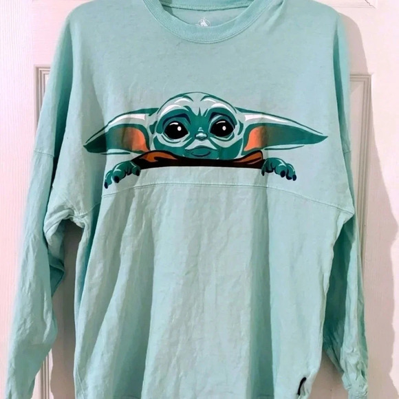 Disney Parks Star Wars Baby Yoda‎ Mandalorian Spirit Jersey Adult Size XS - Picture 1 of 5